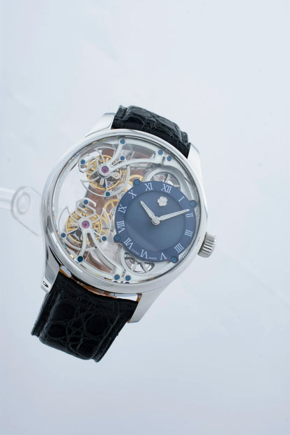 Men's Limited Edition Watch Front and Back Double Tourbillon Flying Suspension Watch Men's Luminous Mechanical Watch Steel