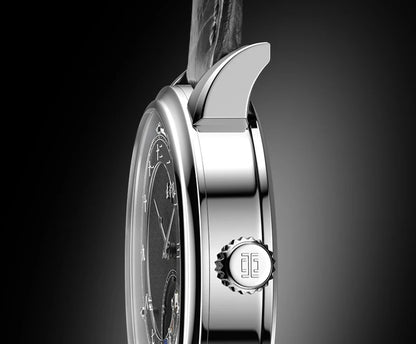 New Year's watch gift  limited edition genuine watch men's mechanical watch tourbillon hollow leather waterproof