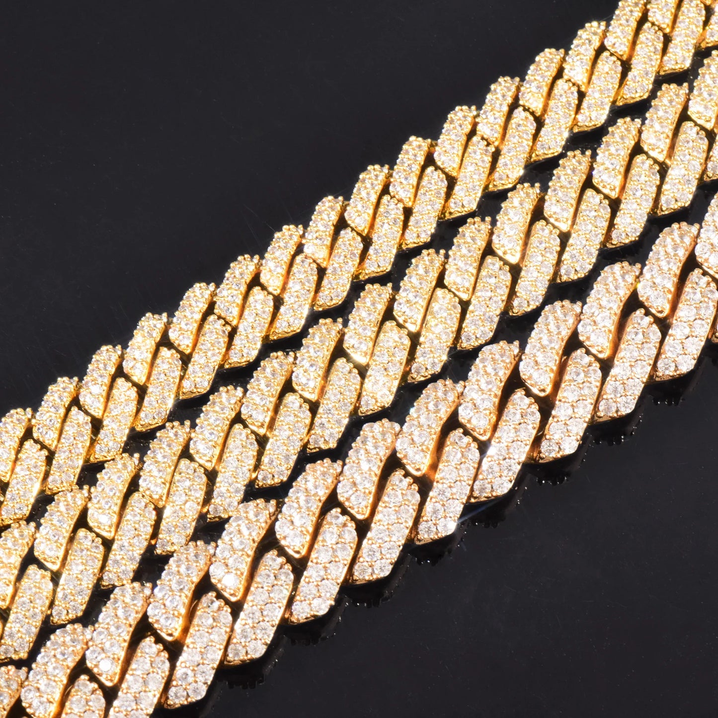Iced Out Miami Cuban Chain Necklace For Men Women 8mm 10mm 12mm Zircon Link Gold Silver Color Fahion Hip Hop Jewelry