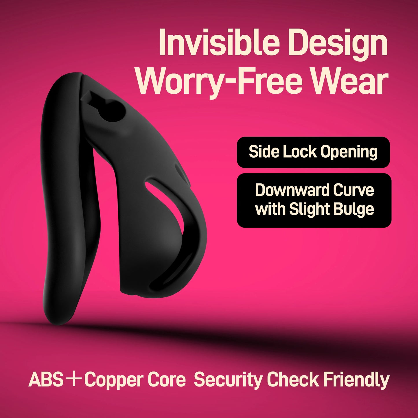 YoKoNex Men Chastity Lock, Black Male Cage, Penis Ring with 3 Sizes, Ergonomic Chastity Device, Adult Toy, New 2026