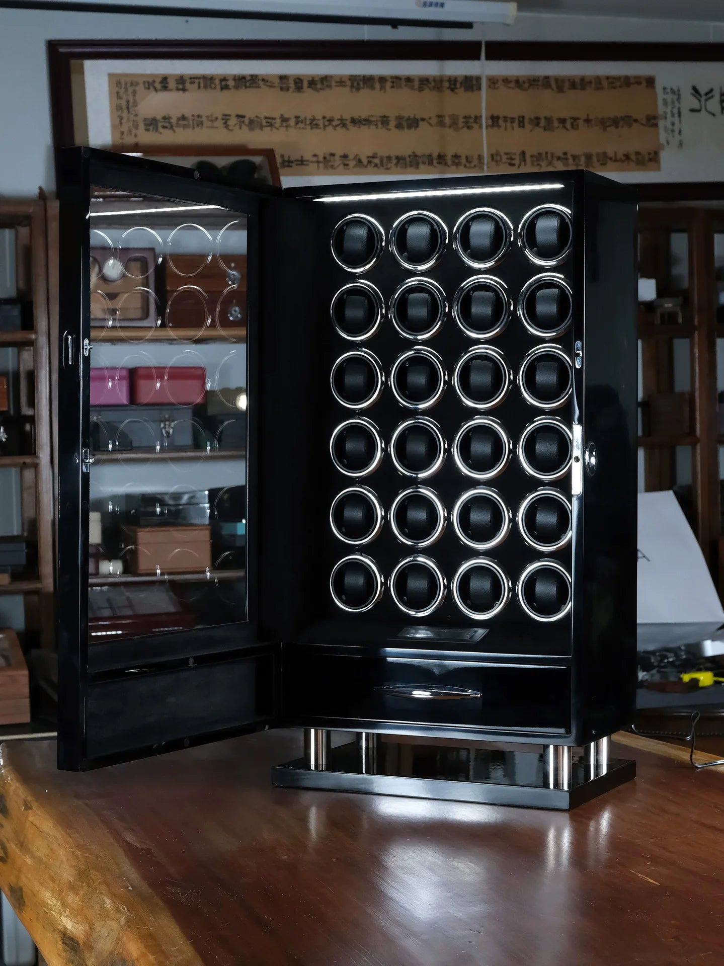 Watch Winder Mechanical watch, self swinging device, rotating device, fingerprint unlocking, automatic winding device, watch box