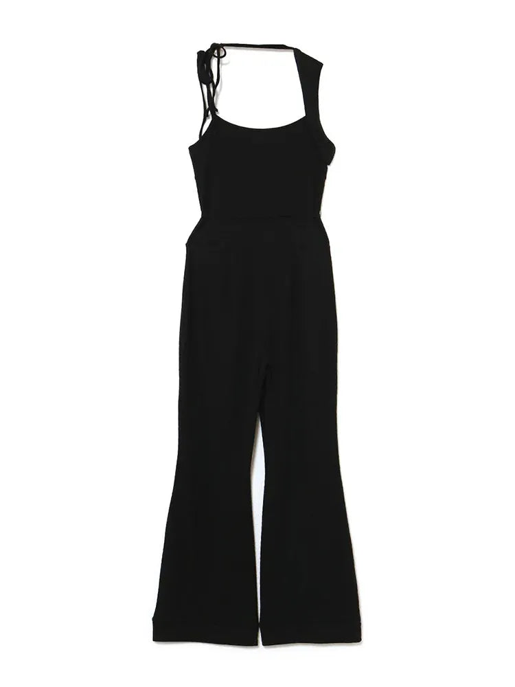 2025 Japanese Style Fashion Off-Shoulder Knit Jumpsuit for Women Summer New Sweet Girls Versatile Jumpsuits Lady Casual Pants
