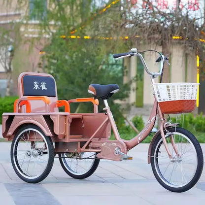 New Pedal Tricycle, Safe and Stable, Suitable for Carrying Goods, Family Adult Commuting, Outdoor Use