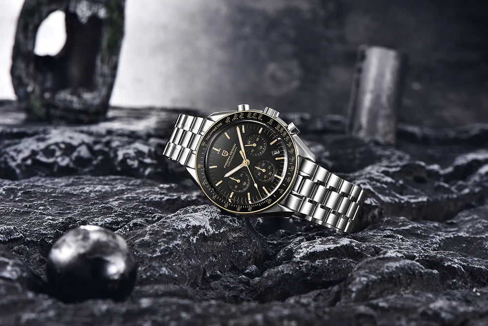 PAGANI DESIGN New Retro Watch Luxury Moon Quartz Watches For Men Stainless steel Luminous waterproof Sport Chronograph Man 2025