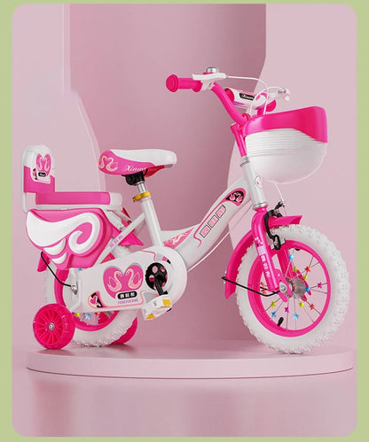 Girls Bike for Kids 12 14 16 Inch Kids Bike with Training Wheels & Dual Brakes Toddler Bicycle with Basket Birthday Gift for Boy