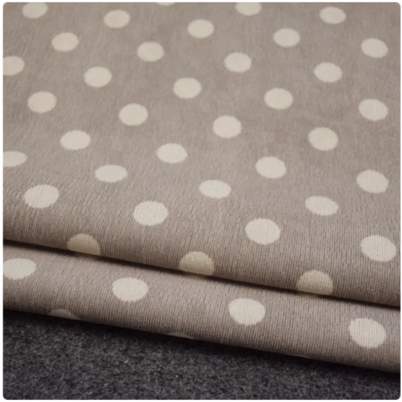 Fashion 1.8cm Round Dot Corduroy Fabric, Autumn Winter Children Cloth Cotton-padded Clothes, Handmade Sewing Tela T2252