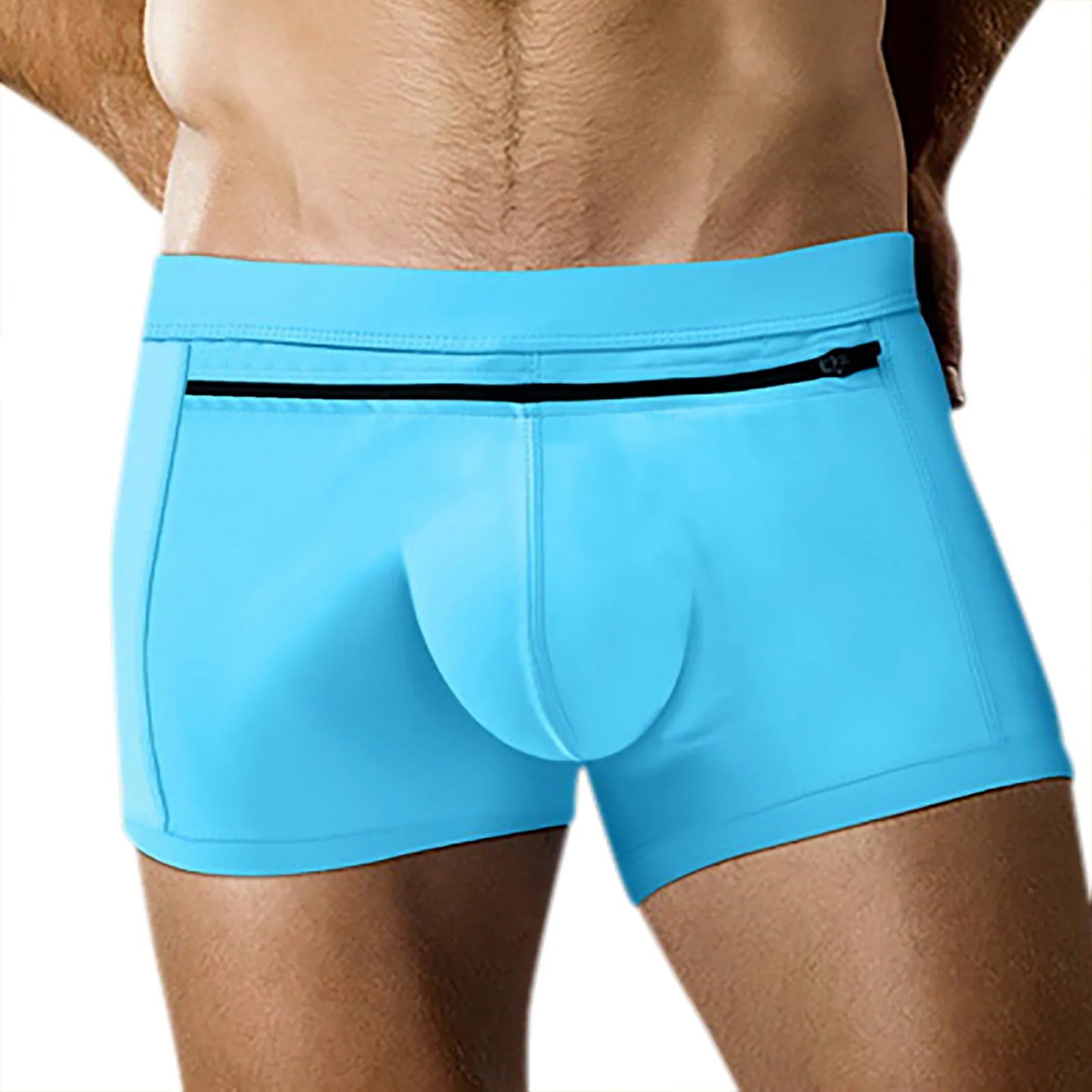 Elastic Waist Plus Size Underwear Sexy Swimming Trunk Men'S Beach Swimsuit Back Pocket Men'S Swim Shorts Traje De BañO Hombre