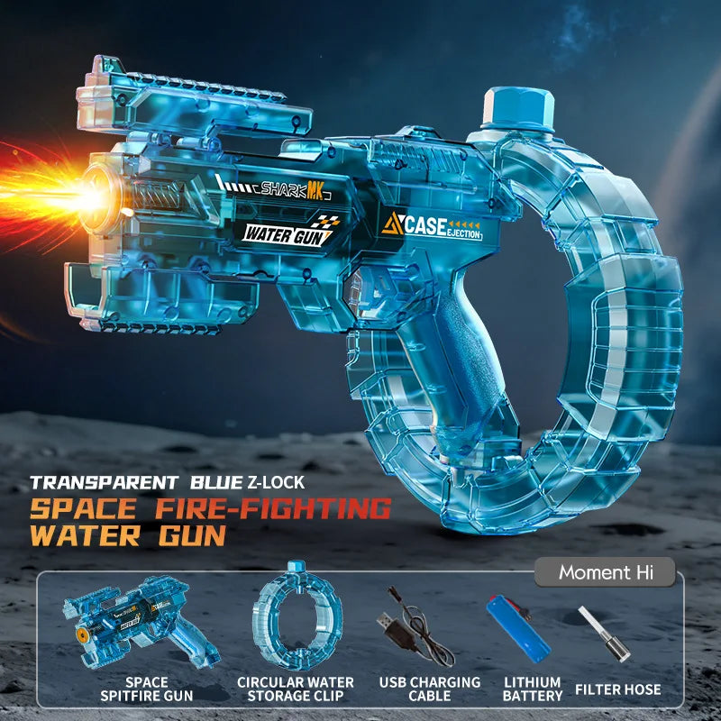 New Water Gun Electric Water Gun High-Capacity Pulse Continuous Water Spraying Toy Summer Outdoor Beach Toy For boys Kid Gift