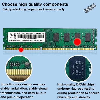CeaMere DDR3 5~50 PCS Desktop Memory, 4GB/8GB, 1333MHz/1600MHz, PC Memory Module, 240PIN, 1.35V/1.5V, Wholesale Universal Memory