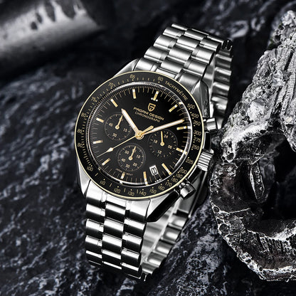 PAGANI DESIGN New Retro Watch Luxury Moon Quartz Watches For Men Stainless steel Luminous waterproof Sport Chronograph Man 2025