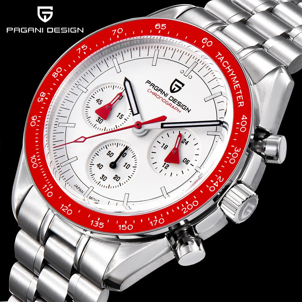PAGANI DESIGN New Retro Watch Luxury Moon Quartz Watches For Men Stainless steel Luminous waterproof Sport Chronograph Man 2025