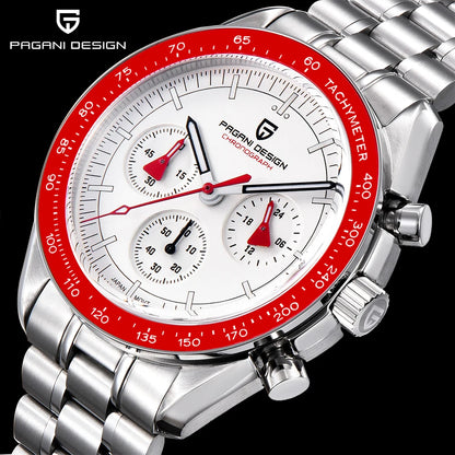 PAGANI DESIGN New Retro Watch Luxury Moon Quartz Watches For Men Stainless steel Luminous waterproof Sport Chronograph Man 2025