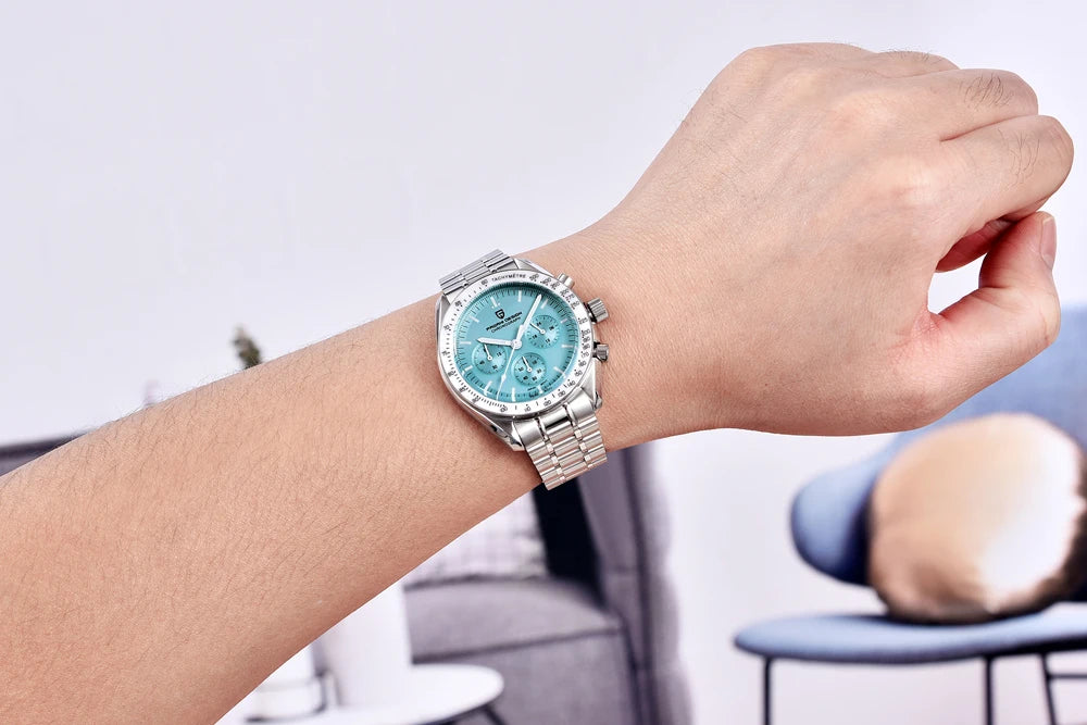PAGANI DESIGN New Retro Watch Luxury Moon Quartz Watches For Men Stainless steel Luminous waterproof Sport Chronograph Man 2025