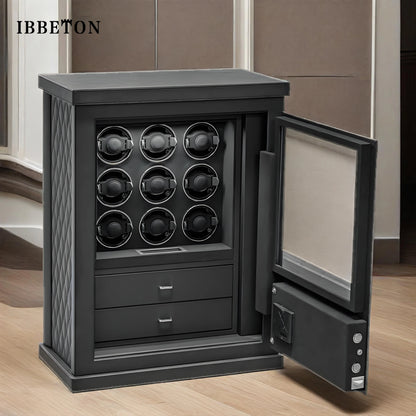 IBBETON Watch Winder Explosion proof glass watch box, safe, mechanical watch safe, watch changer, anti-theft storage cabinet