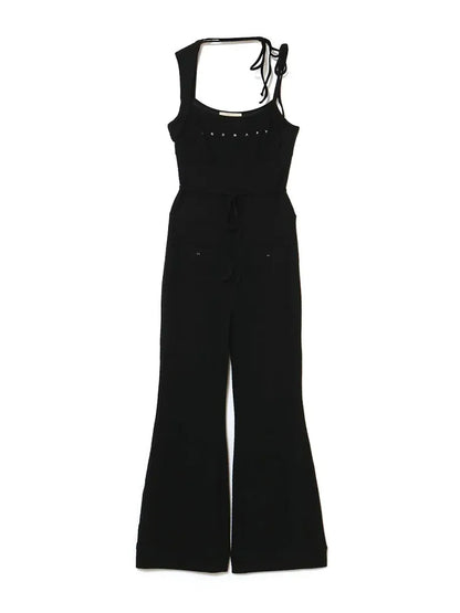 2025 Japanese Style Fashion Off-Shoulder Knit Jumpsuit for Women Summer New Sweet Girls Versatile Jumpsuits Lady Casual Pants