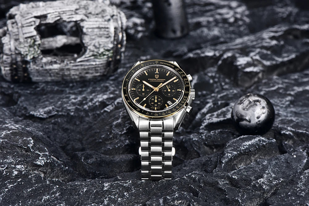 PAGANI DESIGN New Retro Watch Luxury Moon Quartz Watches For Men Stainless steel Luminous waterproof Sport Chronograph Man 2025