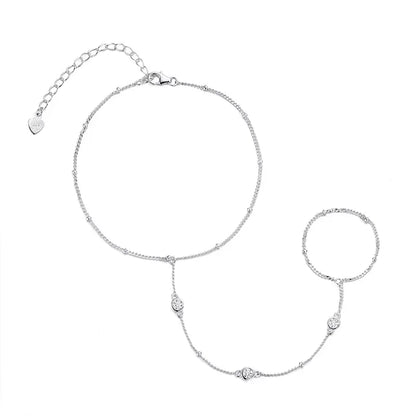Smyoue 3MM Moissanite Bracelets for Women 14-21cm Wrist Size Adjustable Chain 925 Sterling Silver Plated 18K Wholesale Jewelry