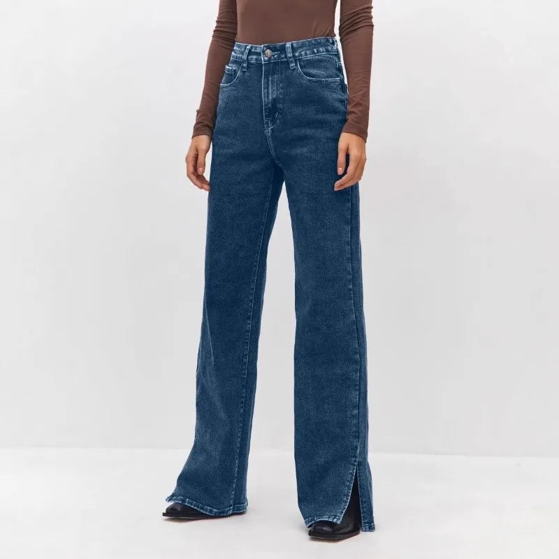 Fashion Is Not Outdated Women's Elastic Wide-leg Jeans Women's European and American Women's Clothing Casual and Versatile