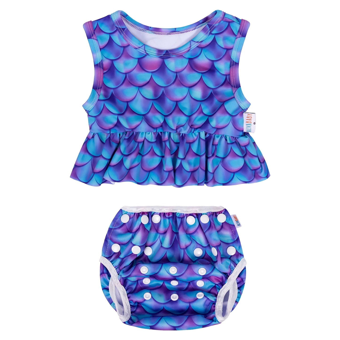 U PICK 1 Set ALVABABY Summer Swim Set Sleeveless Fashion Swimsuit for Baby Girls