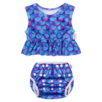 U PICK 1 Set ALVABABY Summer Swim Set Sleeveless Fashion Swimsuit for Baby Girls
