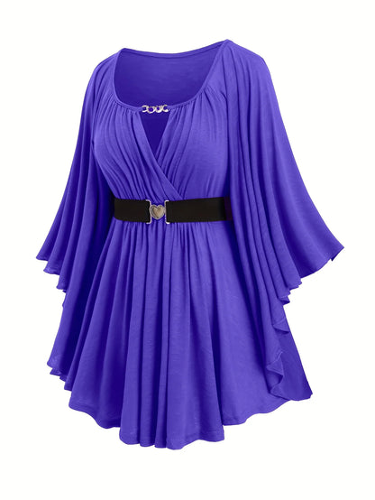 New autumn and winter European and American fashion women's clothing, oversized with an irregular hem, solid color, heart-shaped