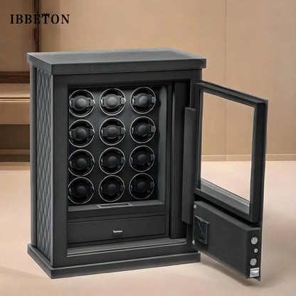 IBBETON Watch Winder Explosion proof glass watch box, safe, mechanical watch safe, watch changer, anti-theft storage cabinet
