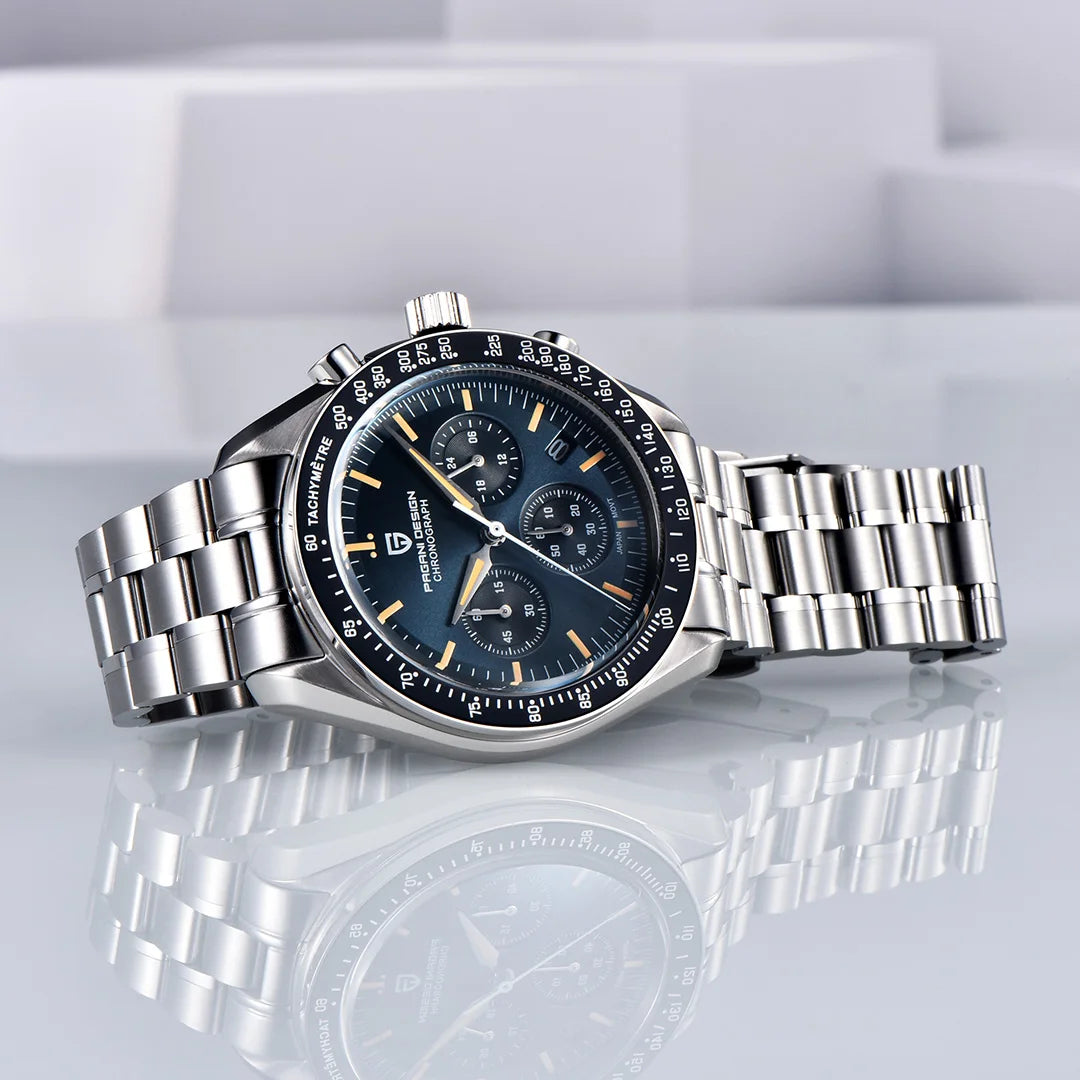 PAGANI DESIGN New Retro Watch Luxury Moon Quartz Watches For Men Stainless steel Luminous waterproof Sport Chronograph Man 2025