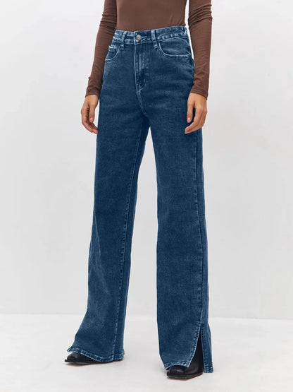 Fashion Is Not Outdated Women's Elastic Wide-leg Jeans Women's European and American Women's Clothing Casual and Versatile