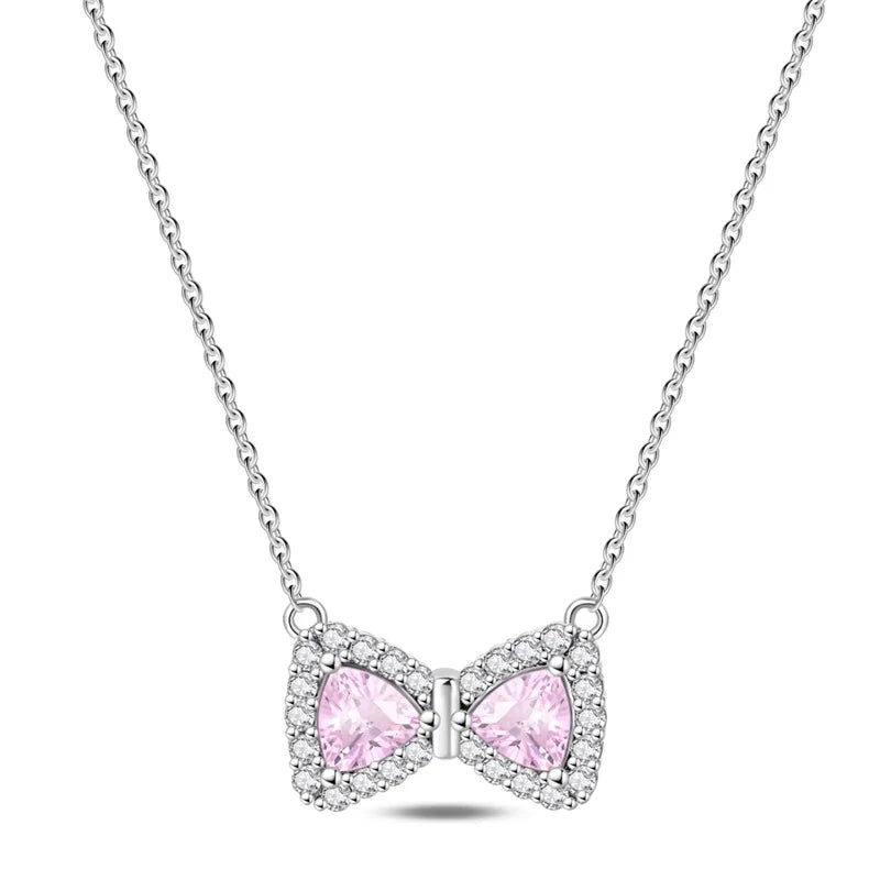 New 925 Sterling Silver Cupid Arrow Mobius Butterfly Dragonfly Sparkling Simple Heart Guardian Necklace 100% 925 Sterling Silver