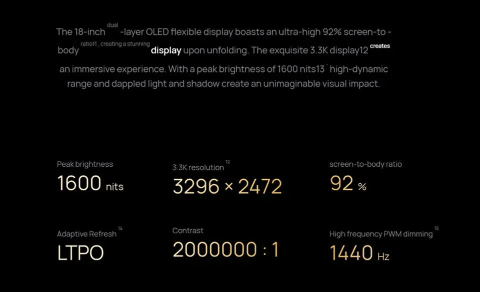 HUAWEI MateBook Fold Extraordinary Master 18-inch Dual-layer OLED Display HarmonyOS 5 Ultra-light and Thin Folding Computer,