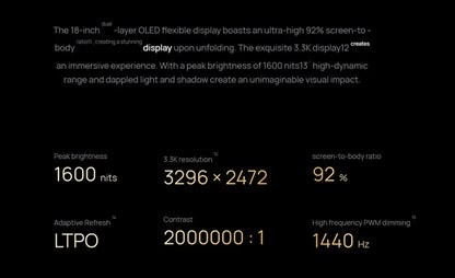 HUAWEI MateBook Fold Extraordinary Master 18-inch Dual-layer OLED Display HarmonyOS 5 Ultra-light and Thin Folding Computer,