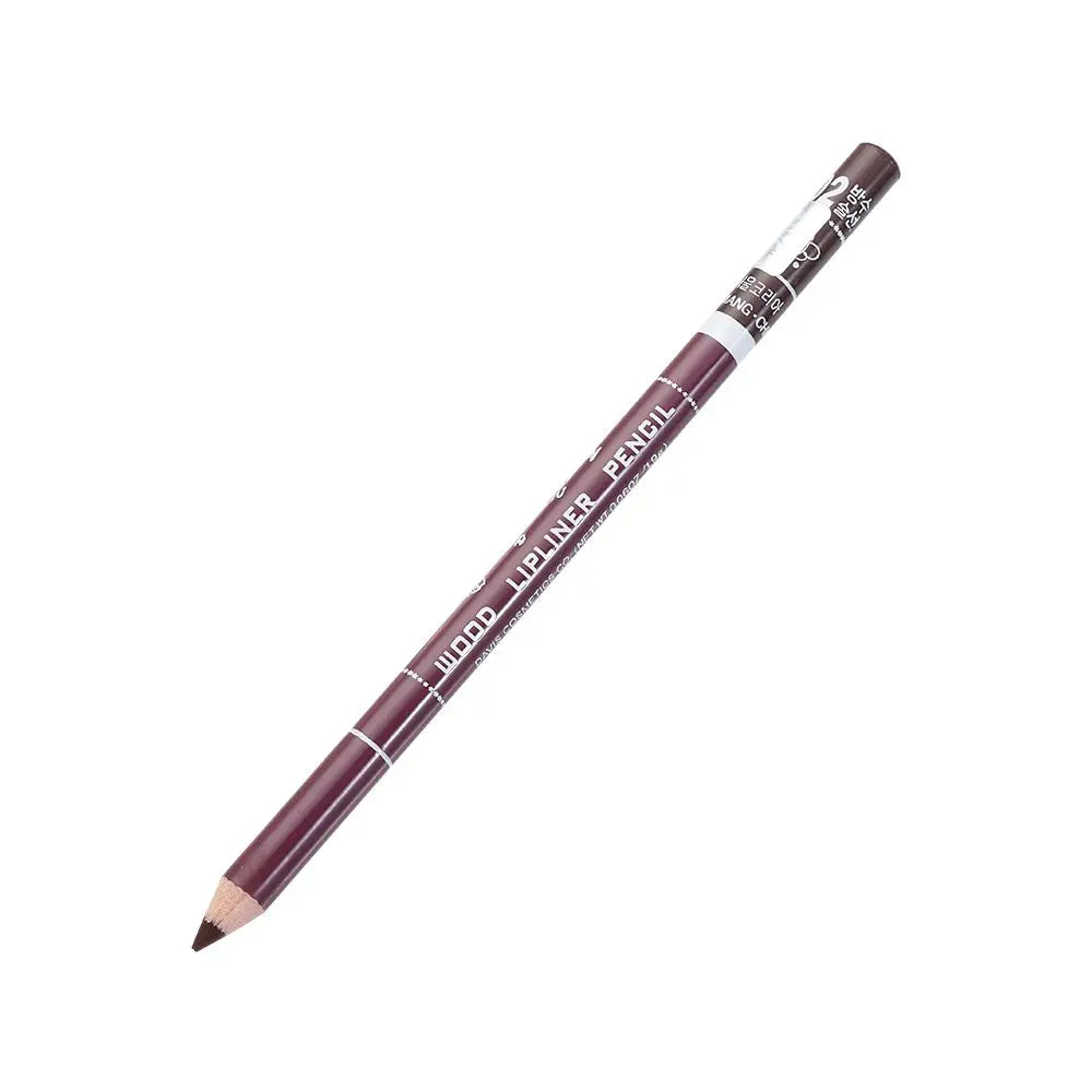 1PC New Professional Wood Lip liner Pen Waterproof Eyeliner Pencil Lady Charming Women's Makeup Long Lasting Cosmetic Tool