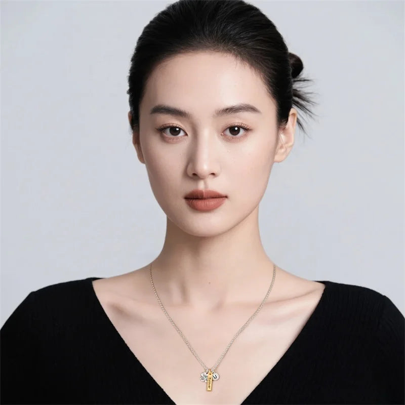 New 925 Sterling Silver Cupid Arrow Mobius Butterfly Dragonfly Sparkling Simple Heart Guardian Necklace 100% 925 Sterling Silver