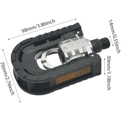 Folding Bicycle Bike Pedals for Ebike with Reflective Strips Wide Flat Pedals,Aluminum Urban Cycling Pedals