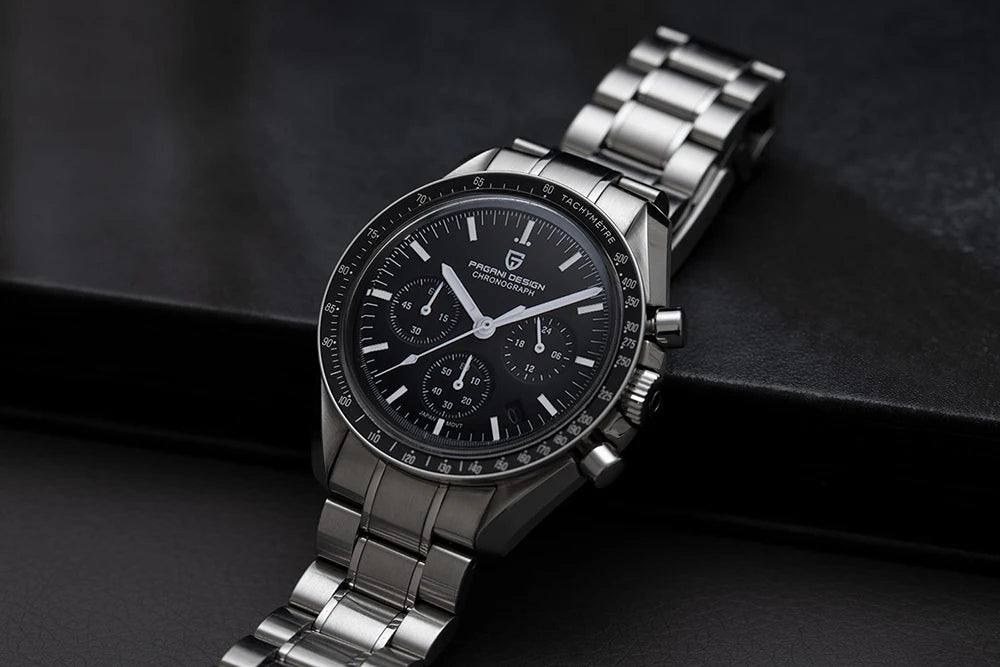 PAGANI DESIGN New Retro Watch Luxury Moon Quartz Watches For Men Stainless steel Luminous waterproof Sport Chronograph Man 2025