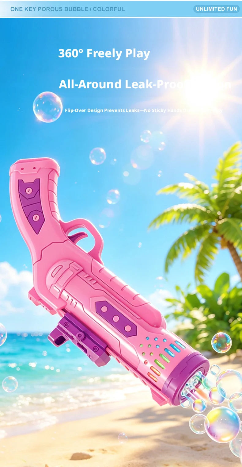 2026 New Bubble Machine  Soap Fully Bubbles Gun automatic Blower Outdoor Party Games Toy Boys Girls Christmas Birthday Gifts