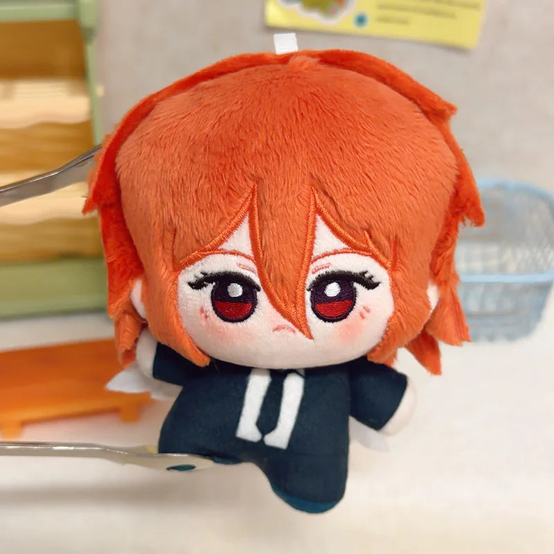 New Cute 10cm Chainsaw Man Plush Doll Set Makima Denji Power Aki Reze Cute Cotton Doll Keychain Pendant for Fans Collection Gift