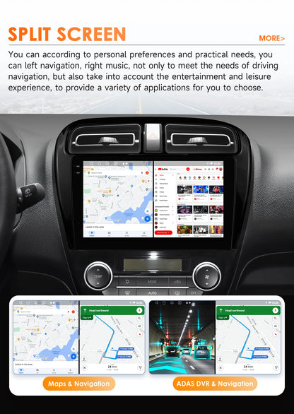 Hizpo 2 Din Android 14 Car Radio Multimidia For MITSUBISHI Mirage Spacestar Dodge Attitude 2012-2018 GPS Navigation Carplay DSP