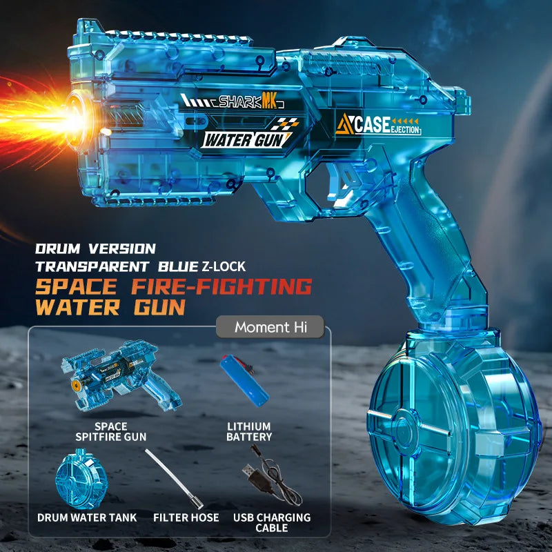 New Water Gun Electric Water Gun High-Capacity Pulse Continuous Water Spraying Toy Summer Outdoor Beach Toy For boys Kid Gift
