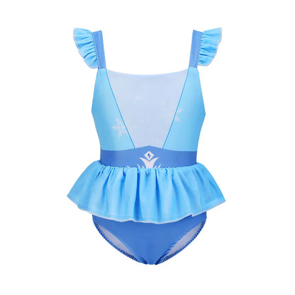 2 3 4 6 8 Yrs Girls Summer Swimming Clothing Bikini Two Pieces Set Princess Cosplay Beach Pool Costume Swimsuit Bathing Outfit