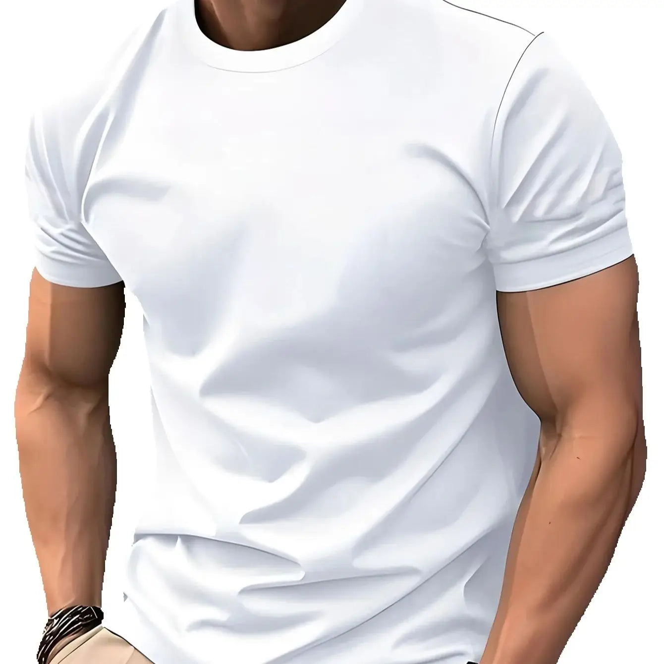 2026 New Spring / Summer Luxury Men's Fashion T-shirt Crewneck Casual Trend Y2K High-end High Quality Fitness Sports T-shirt