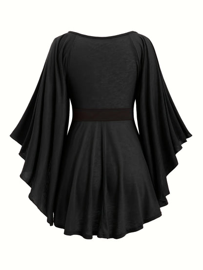 New autumn and winter European and American fashion women's clothing, oversized with an irregular hem, solid color, heart-shaped