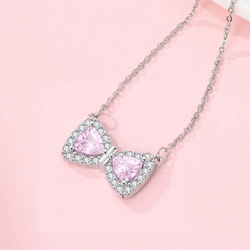 New 925 Sterling Silver Cupid Arrow Mobius Butterfly Dragonfly Sparkling Simple Heart Guardian Necklace 100% 925 Sterling Silver