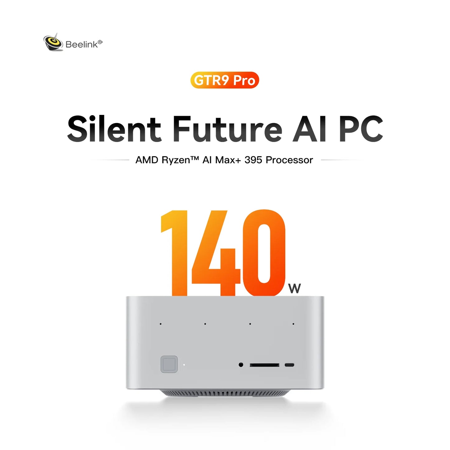 Beelink GTR9 Pro AMD Ryzen AI MAX+ 395 AI Mini PC Windows 11 LPDDR5 128GB 2TB Wifi7 BT5.4 8K Fingerprint Desktop Gamer PC