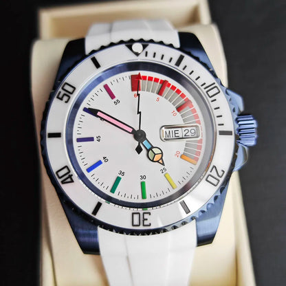 Custom Logo  NH Automatic Mechanical 36a Movement full Watch 904L stainless steel sapphire glass dual calendar