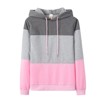 Fashion Trends Pop Style Top, Sexy Color Combination Cap Features Loose Long-sleeved Shirt