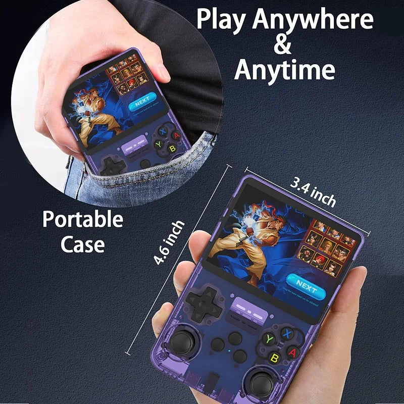 R36S Retro Game Console Arkos System 3.5" IPS Screen Portable Pocket Player 64GB 15000+128G 20000+ Games best Boy gifts