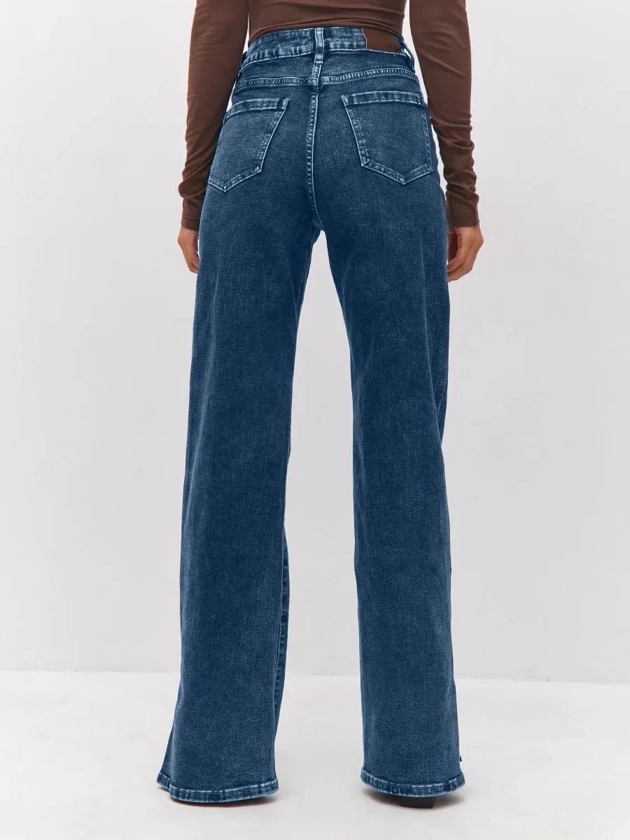 Fashion Is Not Outdated Women's Elastic Wide-leg Jeans Women's European and American Women's Clothing Casual and Versatile