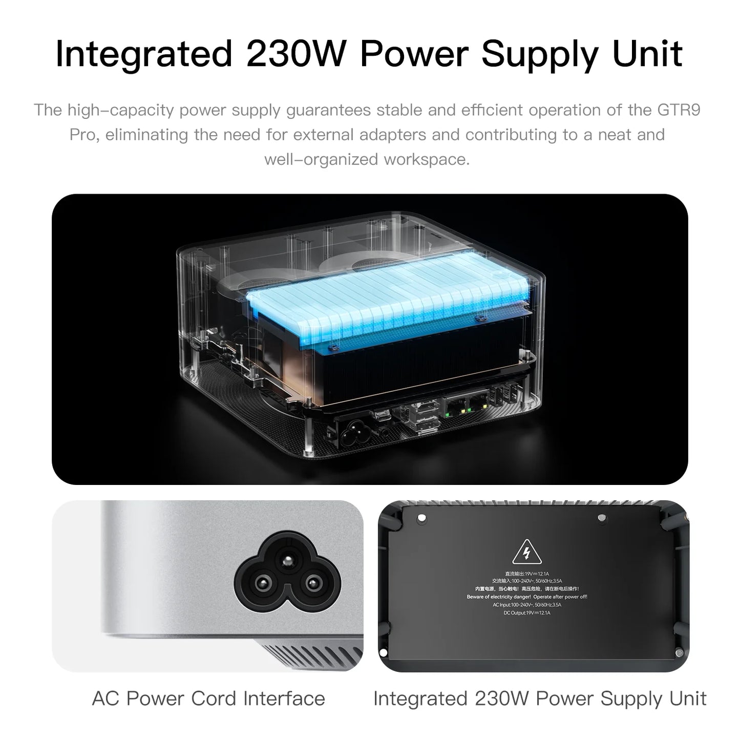 Beelink GTR9 Pro AMD Ryzen AI MAX+ 395 AI Mini PC Windows 11 LPDDR5 128GB 2TB Wifi7 BT5.4 8K Fingerprint Desktop Gamer PC