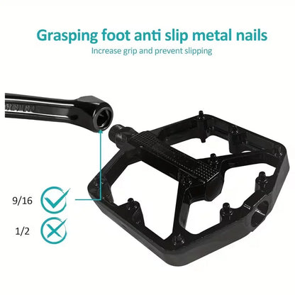 Bicycle pedal - Anti-slip - Double bearing - Lightweight cycling pedal - Suitable for road and mountain bike riding accessories
